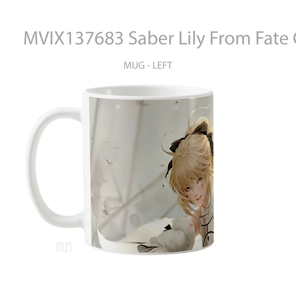 Mug Saber Lily From Fate Grand Order Gelas Keramik Unik - All-side / Desain
