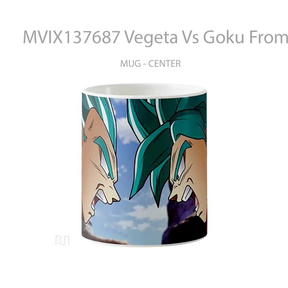 Mug Vegeta Vs Goku From Dragon Ball Super Cangkir Anime