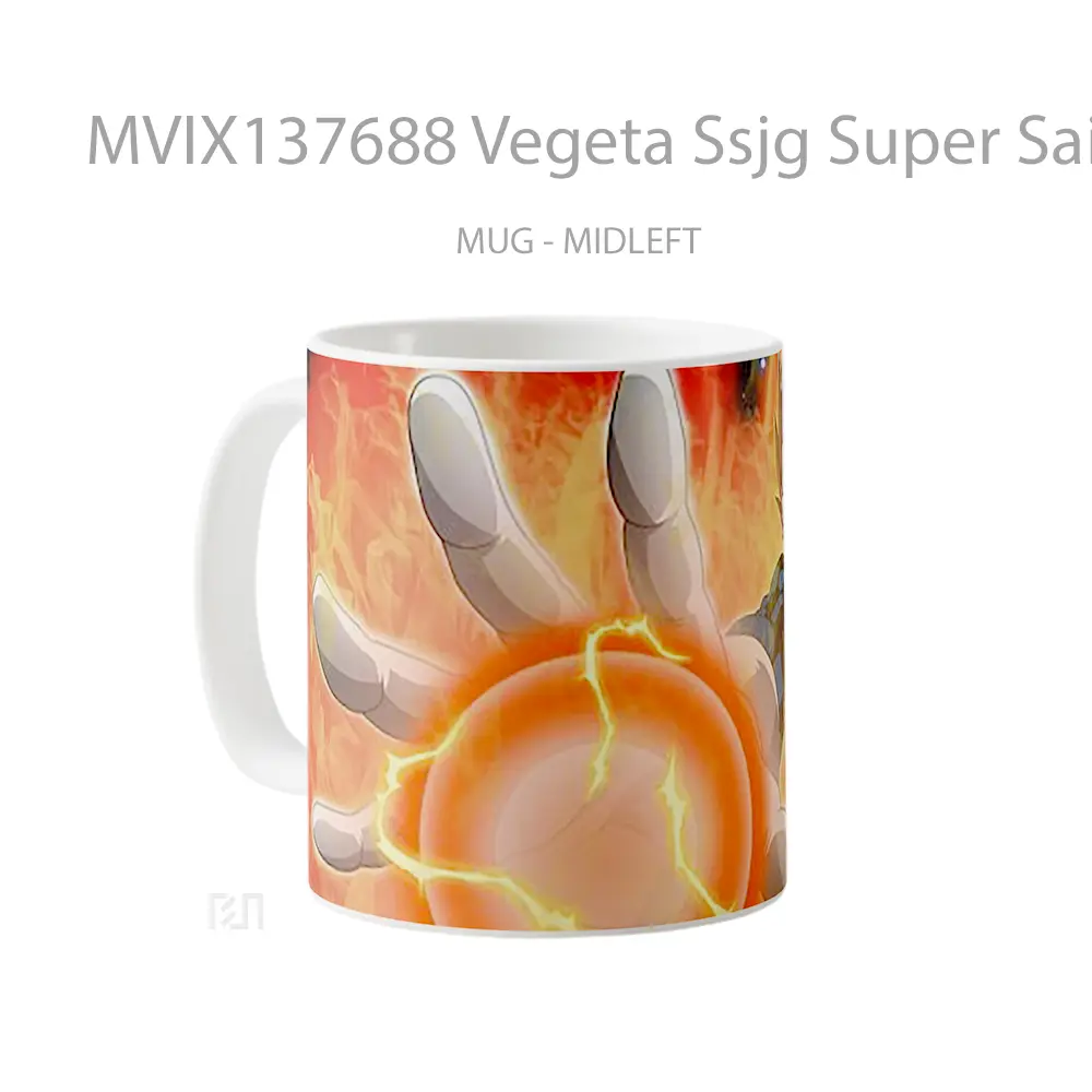 Mug Vegeta Ssjg Super Saiyan God From Dragon Ball Cangkir Anime - All-side / Desain