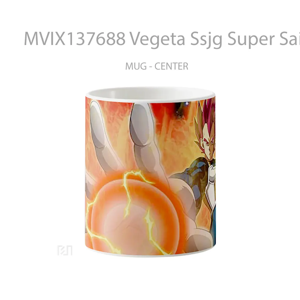 Mug Vegeta Ssjg Super Saiyan God From Dragon Ball Cangkir Anime