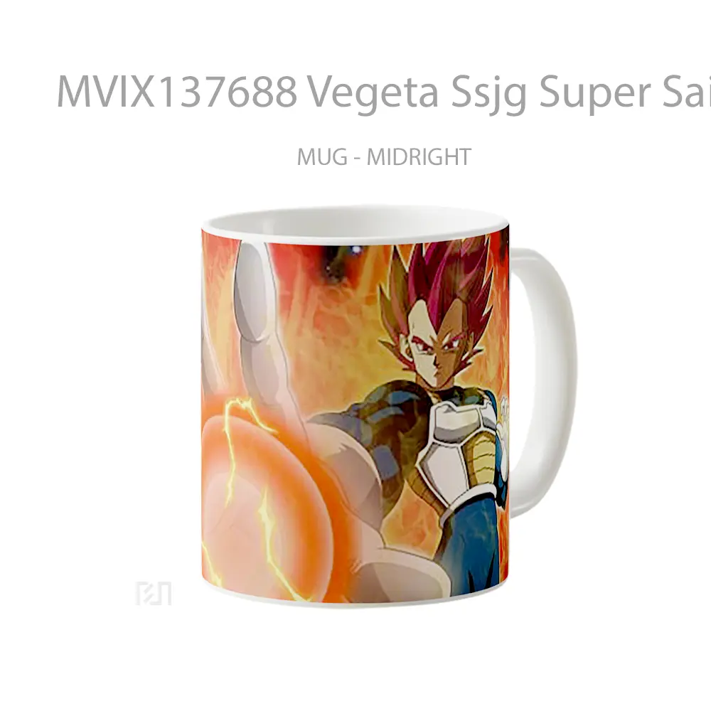 Mug Vegeta Ssjg Super Saiyan God From Dragon Ball Cangkir Anime - All-side / Desain