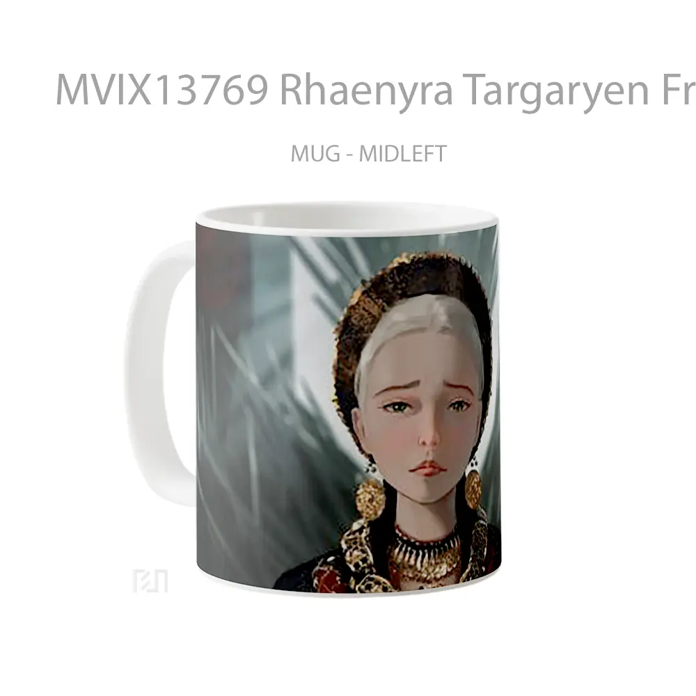 Mug Rhaenyra Targaryen From House Of The Dragon Gelas Fantasi - All-side / Desain