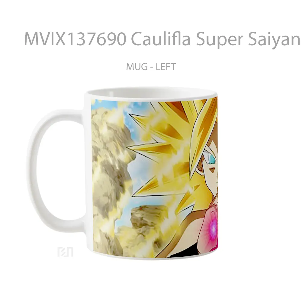 Mug Caulifla Super Saiyan From Dragon Ball Super Cangkir Anime - All-side / Desain