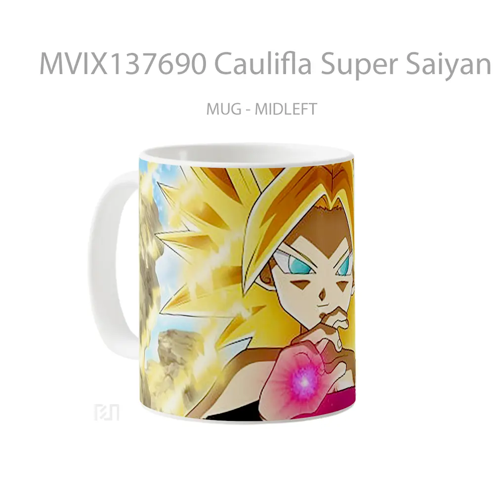 Mug Caulifla Super Saiyan From Dragon Ball Super Cangkir Anime - All-side / Desain
