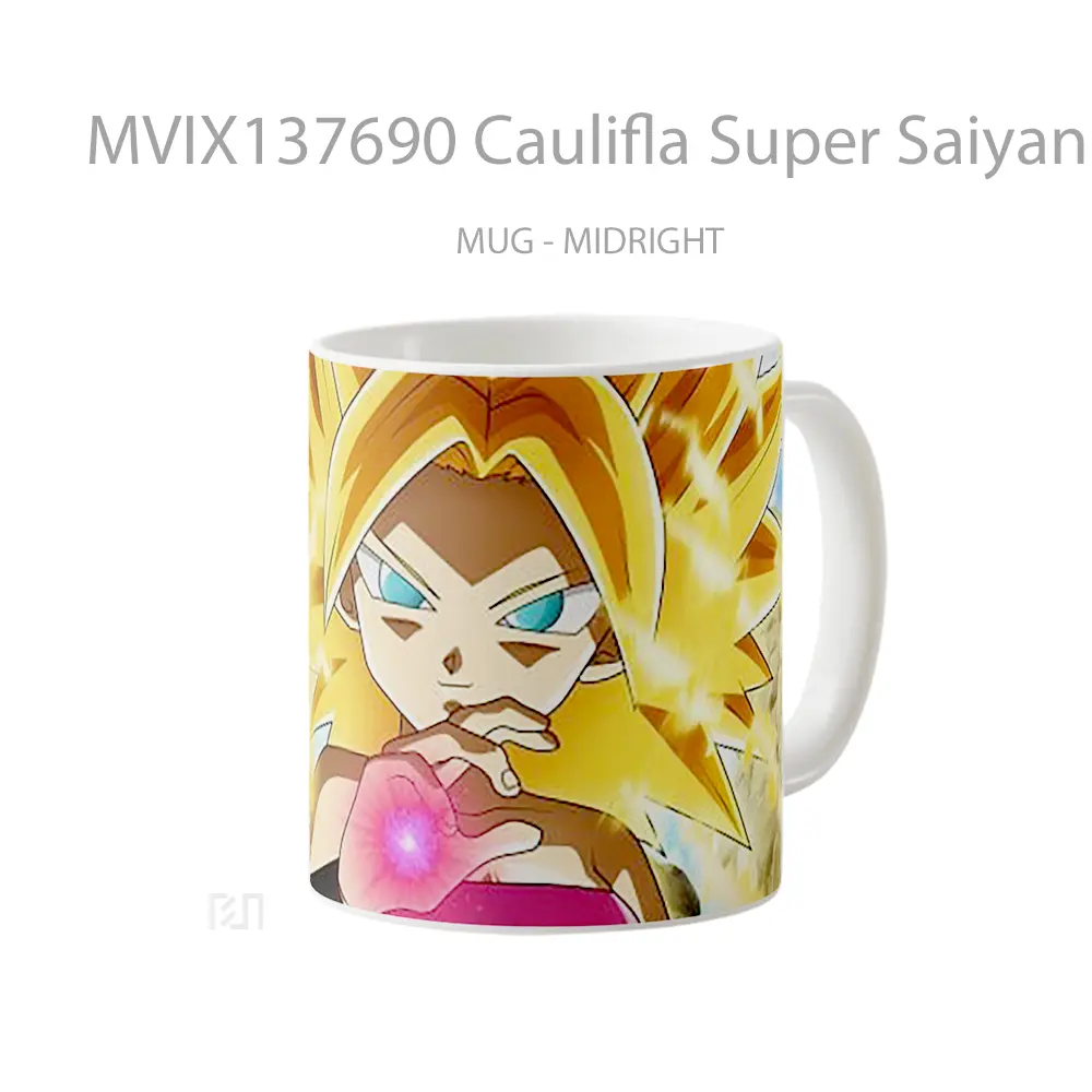 Mug Caulifla Super Saiyan From Dragon Ball Super Cangkir Anime - All-side / Desain