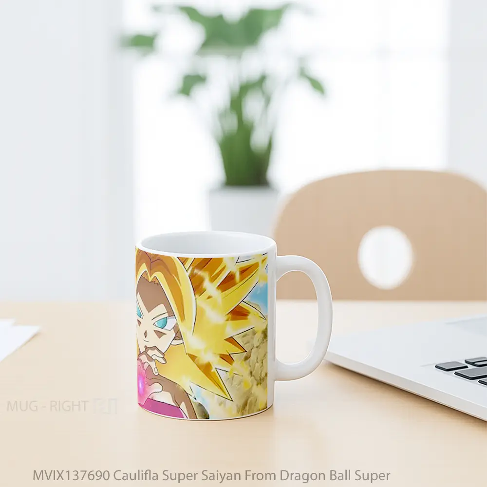 Mug Caulifla Super Saiyan From Dragon Ball Super Cangkir Anime - All-side / Desain