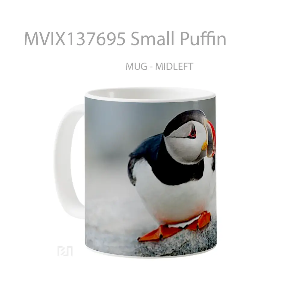 Mug Small Puffin Gelas Keramik Unik - All-side / Desain