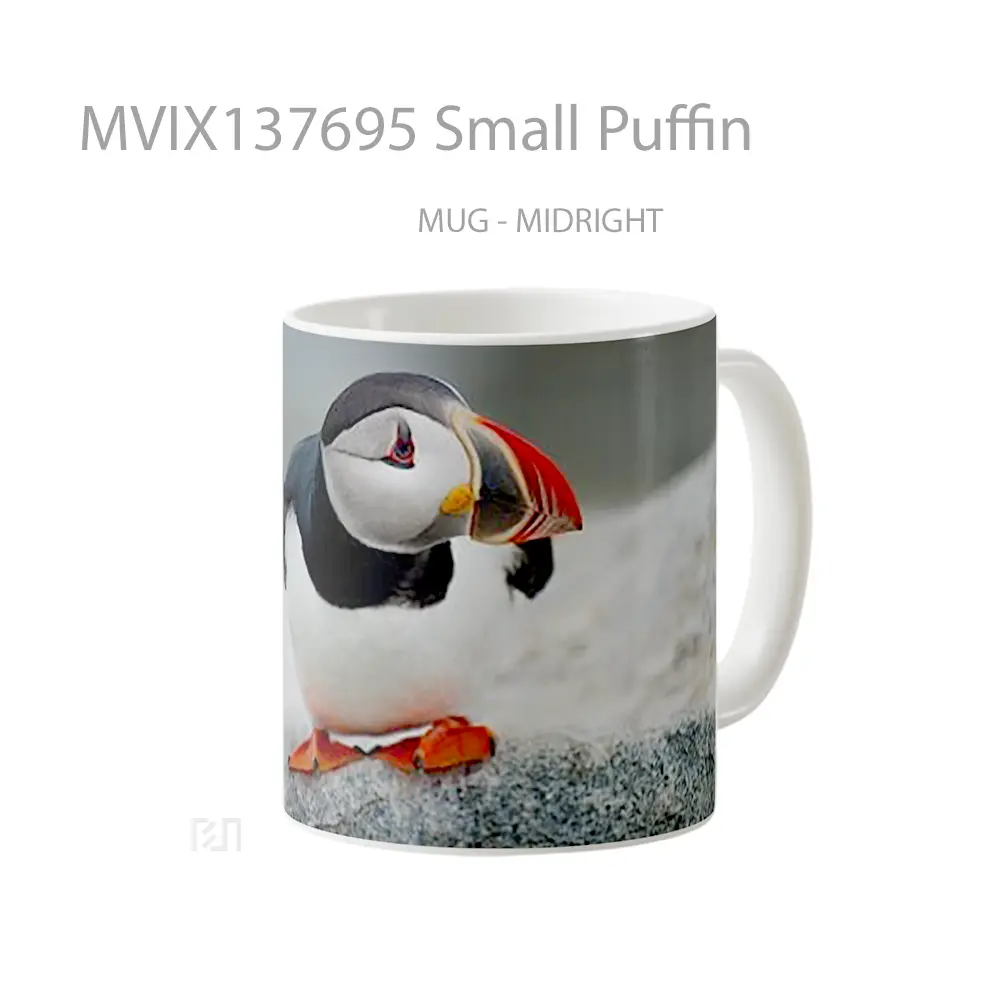 Mug Small Puffin Gelas Keramik Unik - All-side / Desain