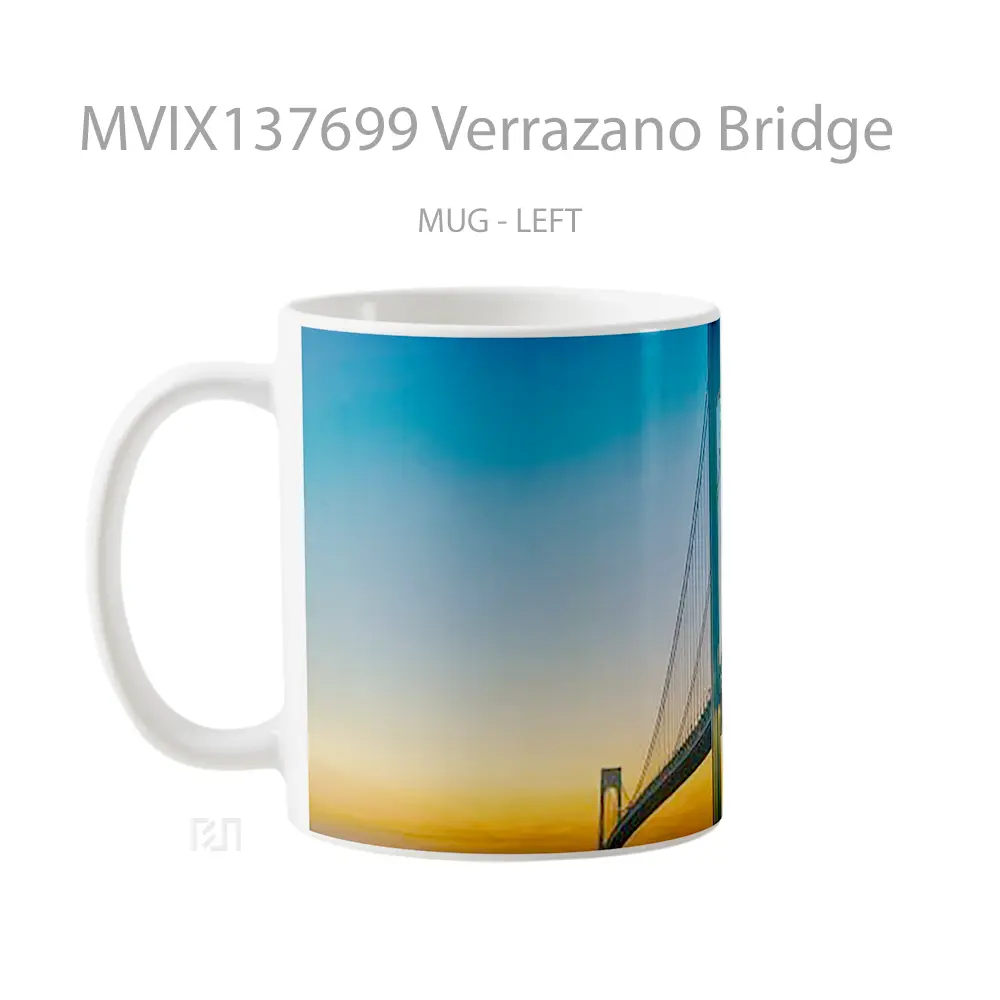 Mug Verrazano Bridge Gelas Keramik Unik - All-side / Desain