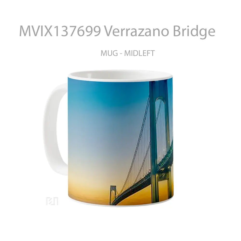 Mug Verrazano Bridge Gelas Keramik Unik - All-side / Desain
