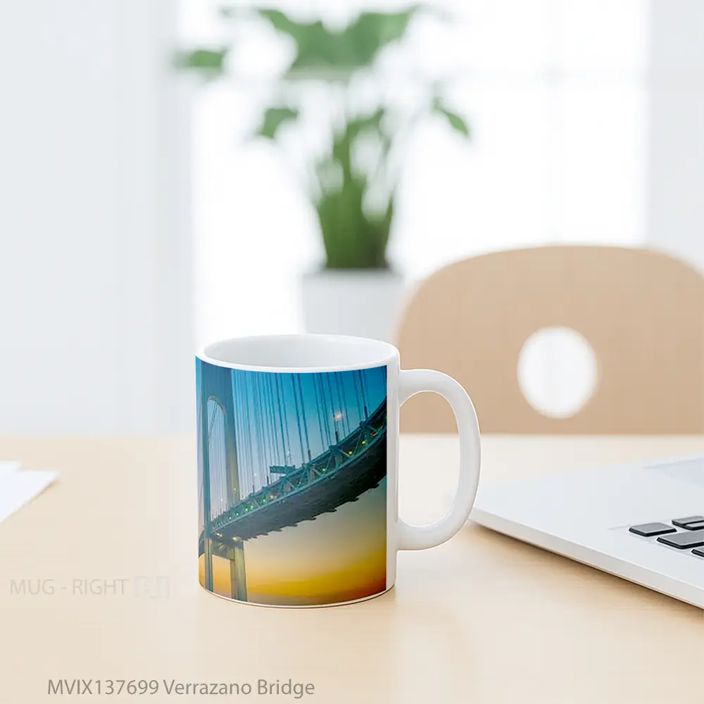 Mug Verrazano Bridge Gelas Keramik Unik - All-side / Desain