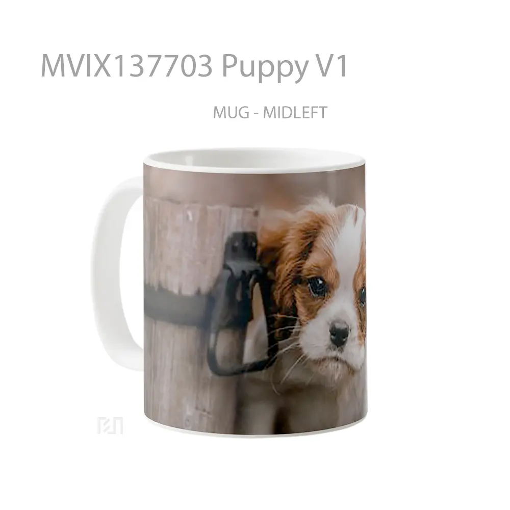 Mug Puppy V1 Gelas Hewan Lucu - All-side / Desain