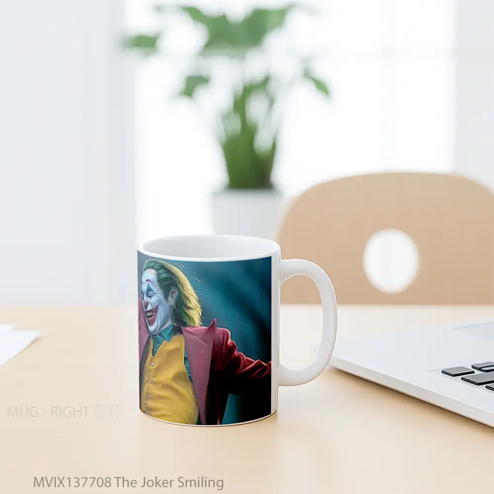 Mug The Joker Smiling Gelas Superhero - All-side / Desain