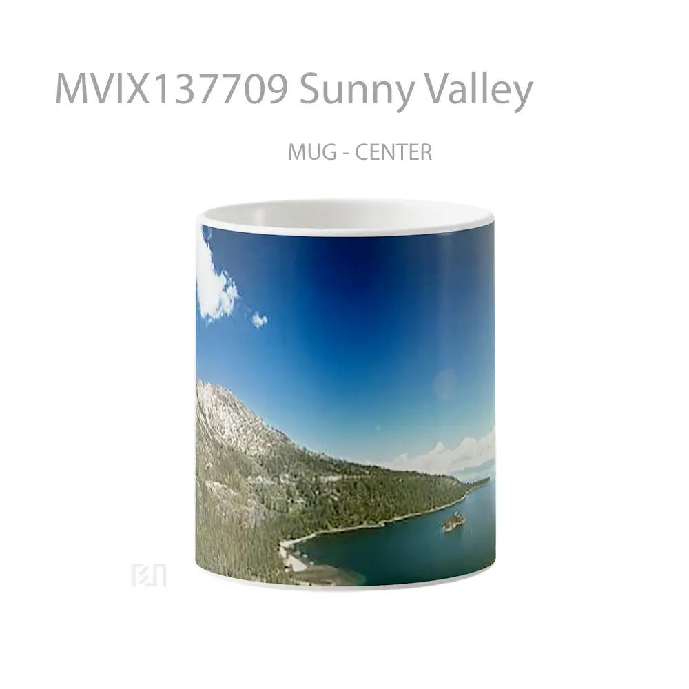 Mug Sunny Valley Gelas Pemandangan Alam