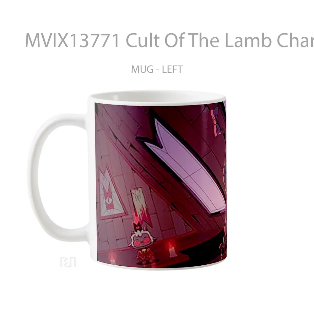 Mug Cult Of The Lamb Characters Gelas Keramik Unik - All-side / Desain