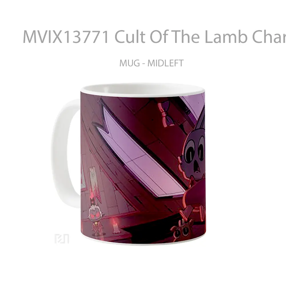 Mug Cult Of The Lamb Characters Gelas Keramik Unik - All-side / Desain