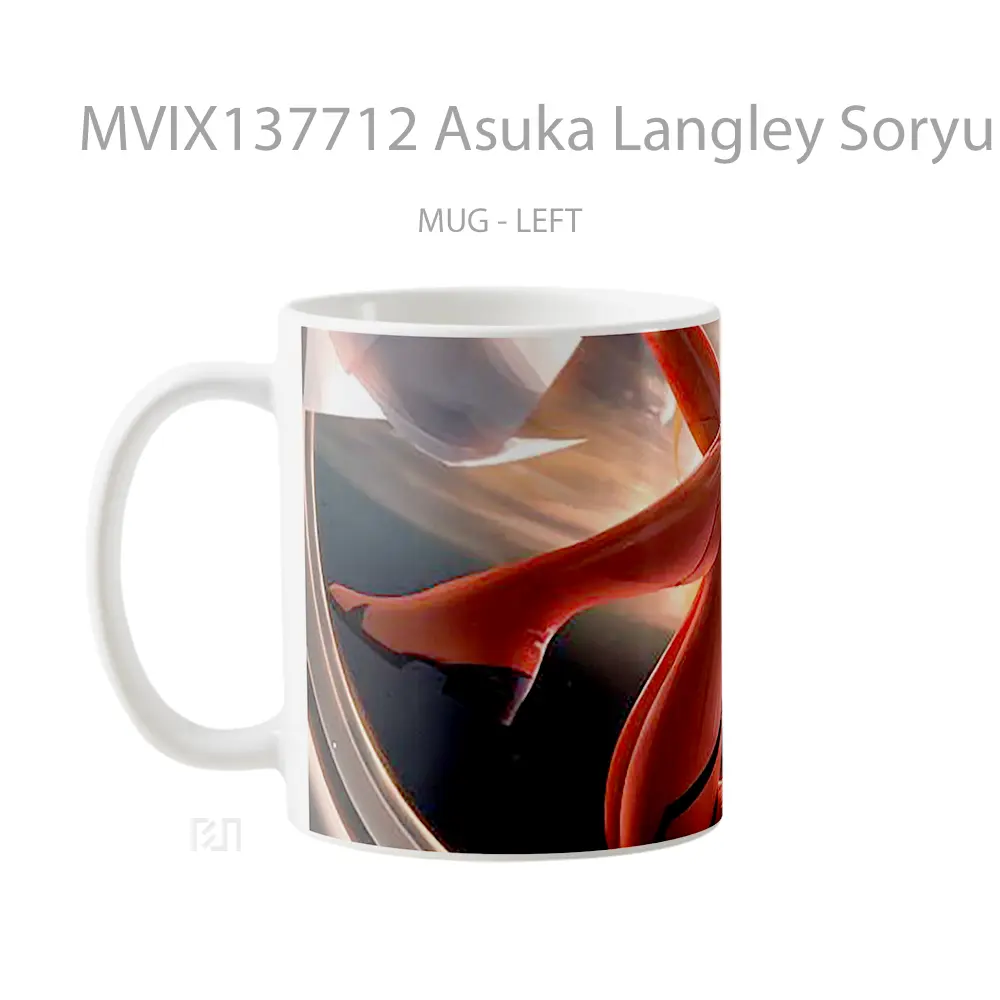Mug Asuka Langley Soryu From Neon Genesis Evangelion V1 Cangkir Anime - All-side / Desain