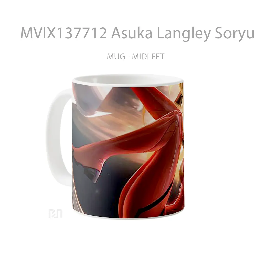 Mug Asuka Langley Soryu From Neon Genesis Evangelion V1 Cangkir Anime - All-side / Desain