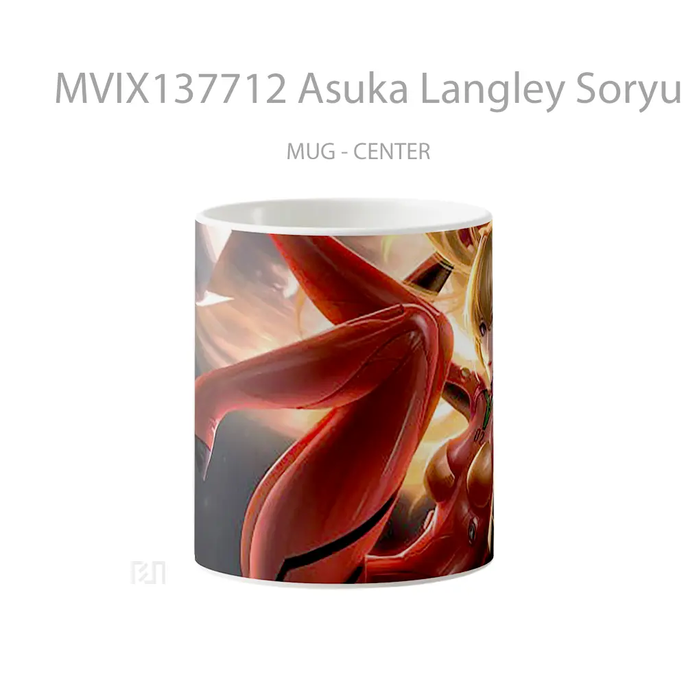 Mug Asuka Langley Soryu From Neon Genesis Evangelion V1 Cangkir Anime