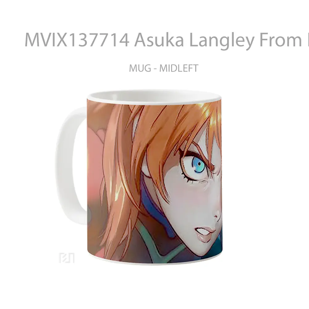 Mug Asuka Langley From Neon Genesis Evangelion V1 Cangkir Anime - All-side / Desain