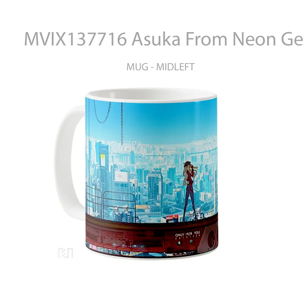 Mug Asuka From Neon Genesis Evangelion Cangkir Anime - All-side / Desain