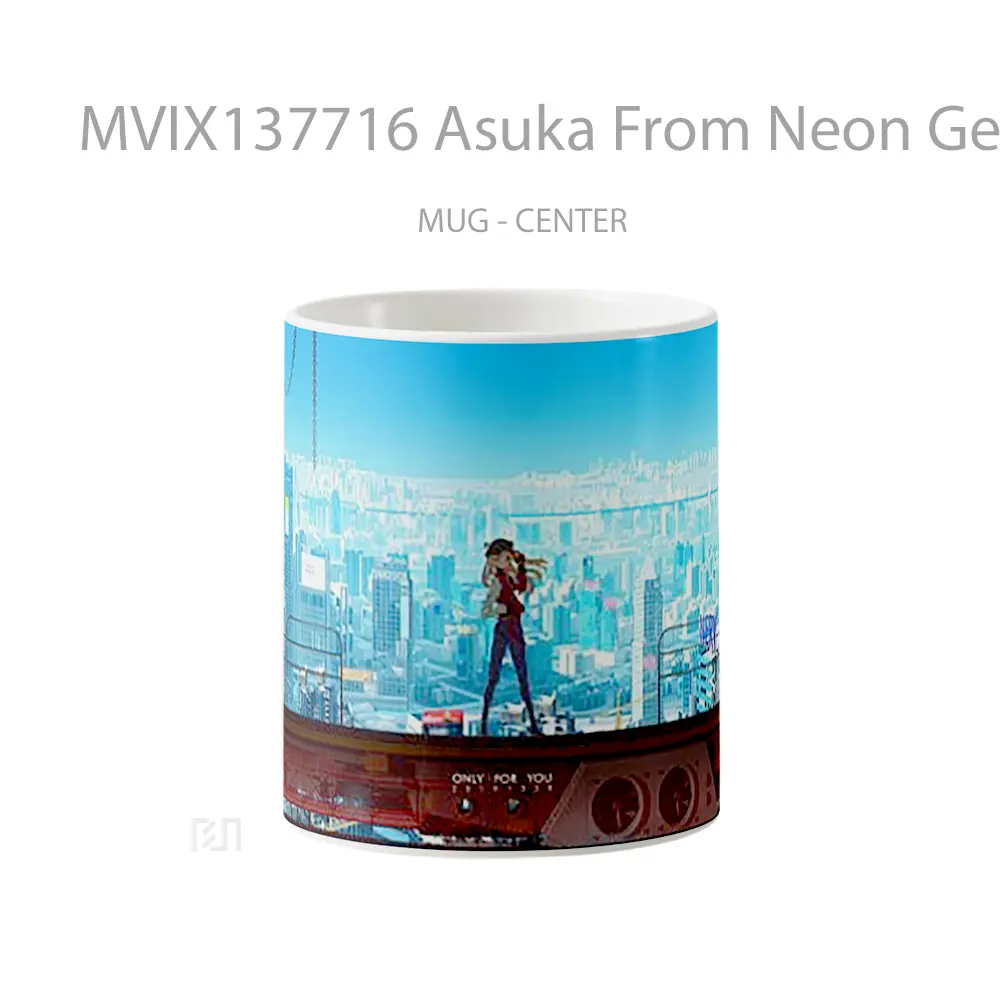 Mug Asuka From Neon Genesis Evangelion Cangkir Anime