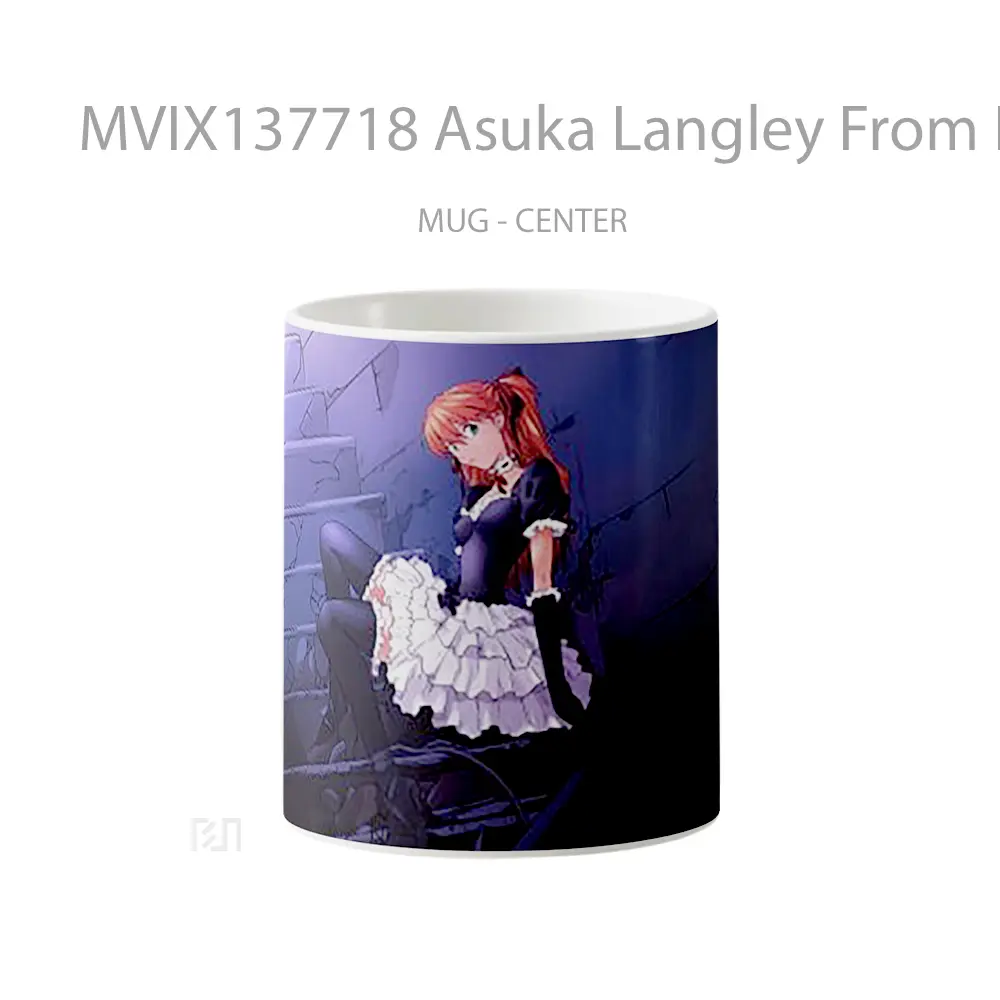 Mug Asuka Langley From Neon Genesis Evangelion V2 Cangkir Anime
