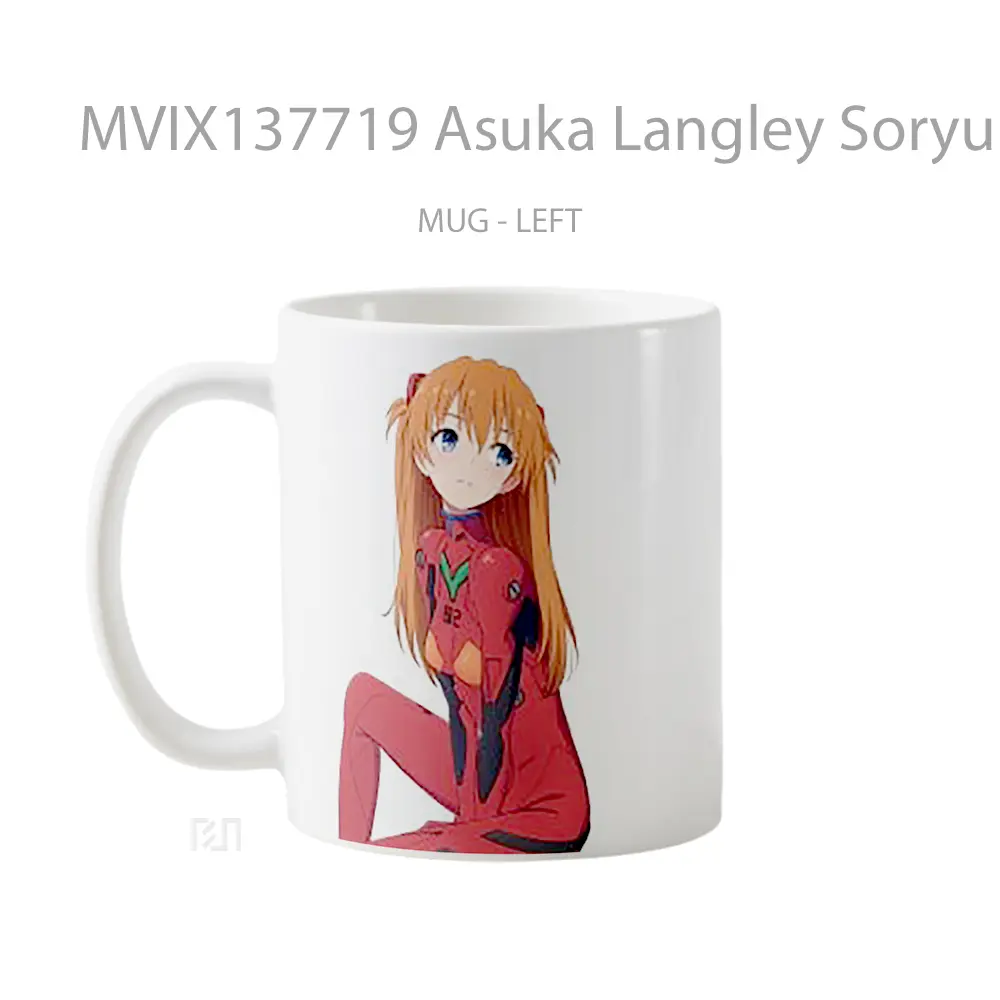 Mug Asuka Langley Soryu From Neon Genesis Evangelion V2 Cangkir Anime - All-side / Desain