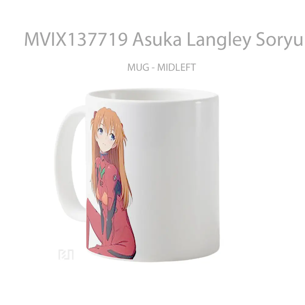 Mug Asuka Langley Soryu From Neon Genesis Evangelion V2 Cangkir Anime - All-side / Desain