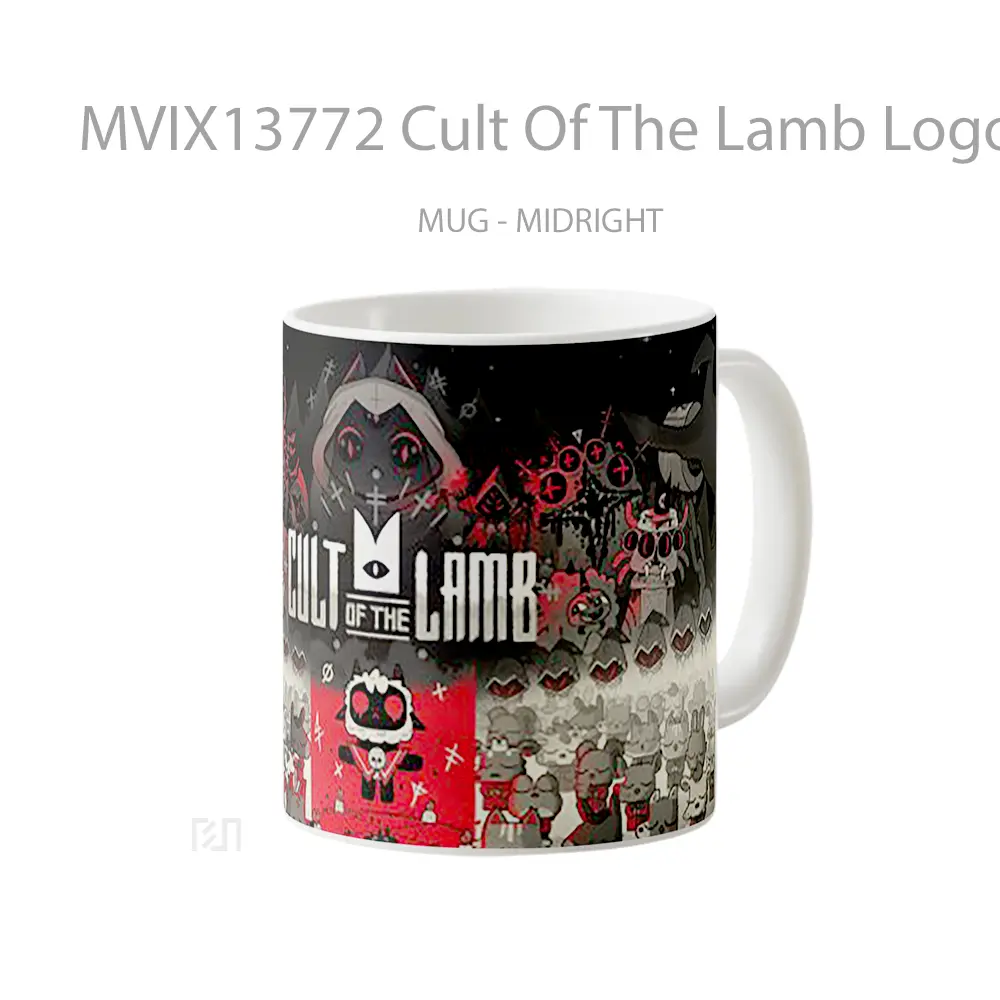 Mug Cult Of The Lamb Logo Gelas Keramik Unik - All-side / Desain