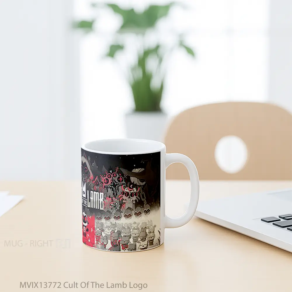 Mug Cult Of The Lamb Logo Gelas Keramik Unik - All-side / Desain