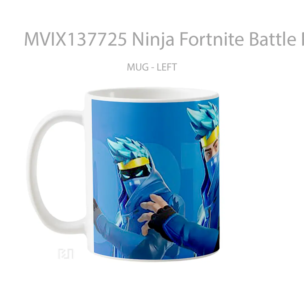 Mug Ninja Fortnite Battle Royale Skin Cangkir Gamer - All-side / Desain