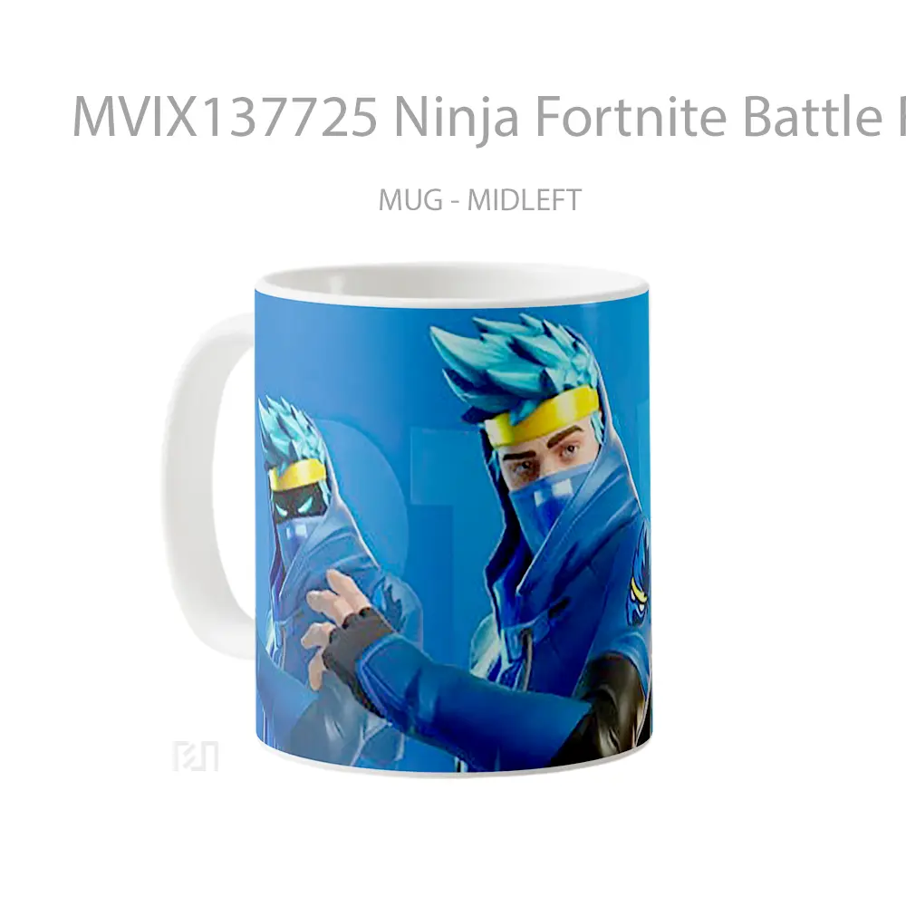 Mug Ninja Fortnite Battle Royale Skin Cangkir Gamer - All-side / Desain
