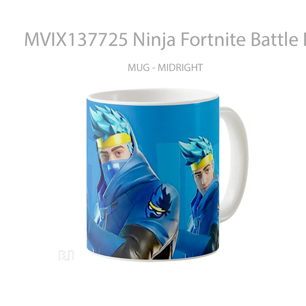 Mug Ninja Fortnite Battle Royale Skin Cangkir Gamer - All-side / Desain