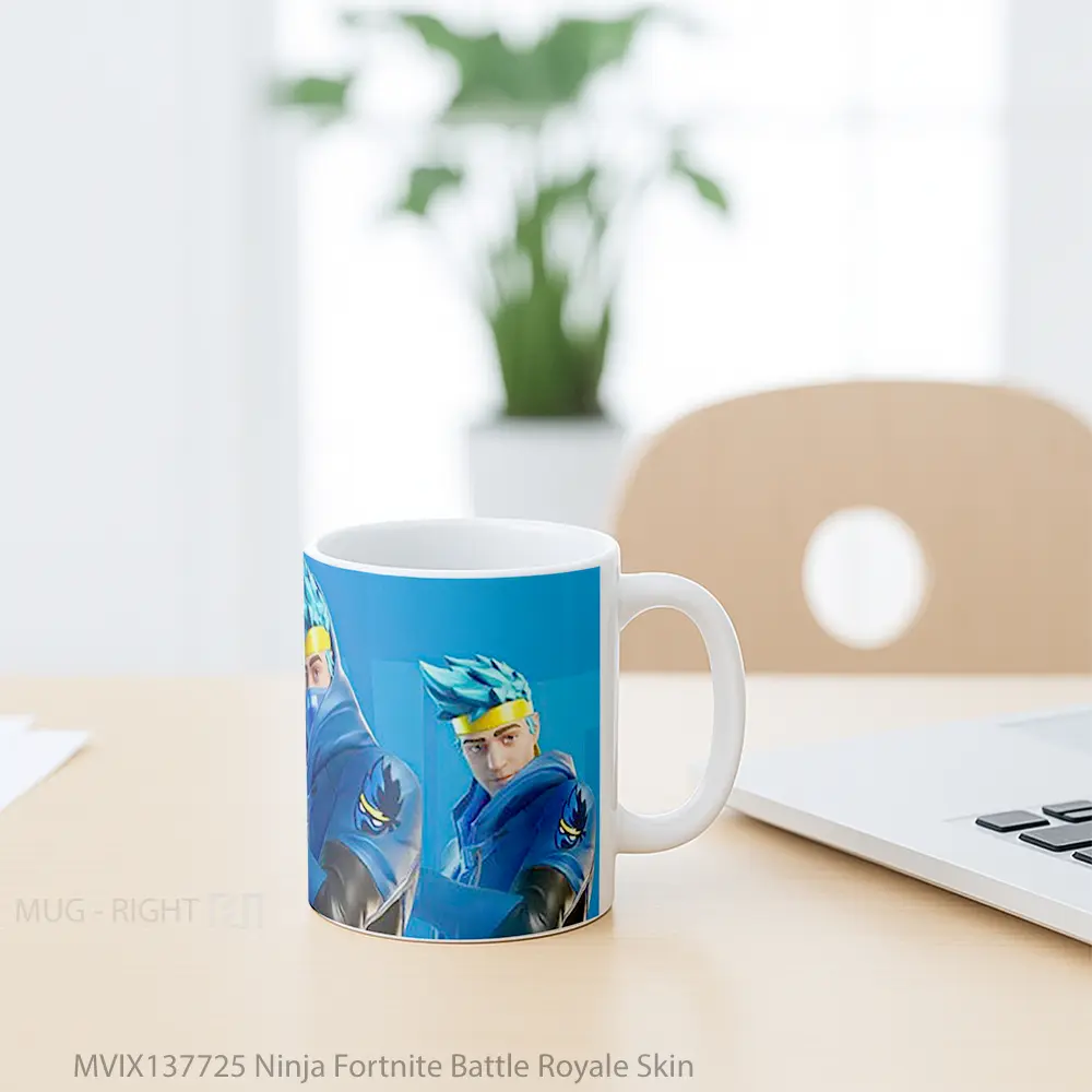 Mug Ninja Fortnite Battle Royale Skin Cangkir Gamer - All-side / Desain