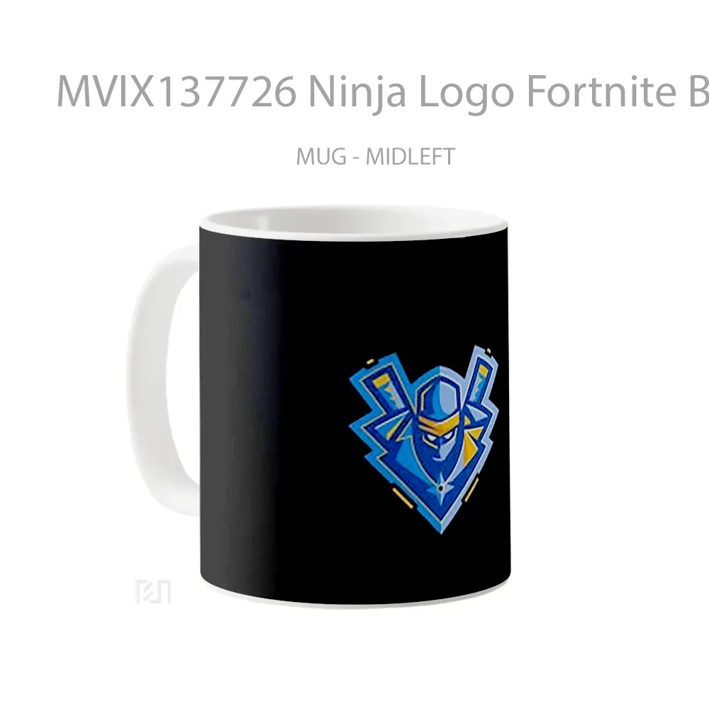 Mug Ninja Logo Fortnite Battle Royale Cangkir Gamer - All-side / Desain