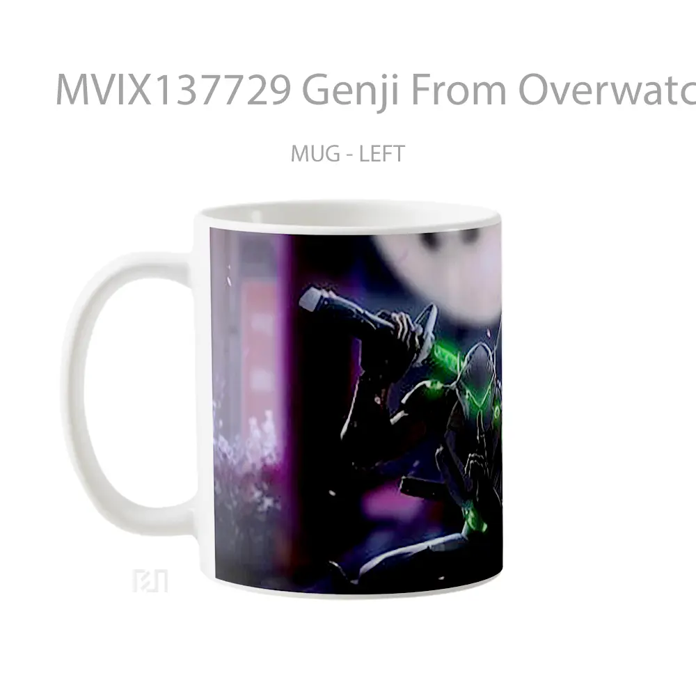 Mug Genji From Overwatch Cangkir Gamer - All-side / Desain