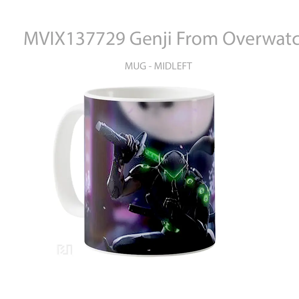 Mug Genji From Overwatch Cangkir Gamer - All-side / Desain