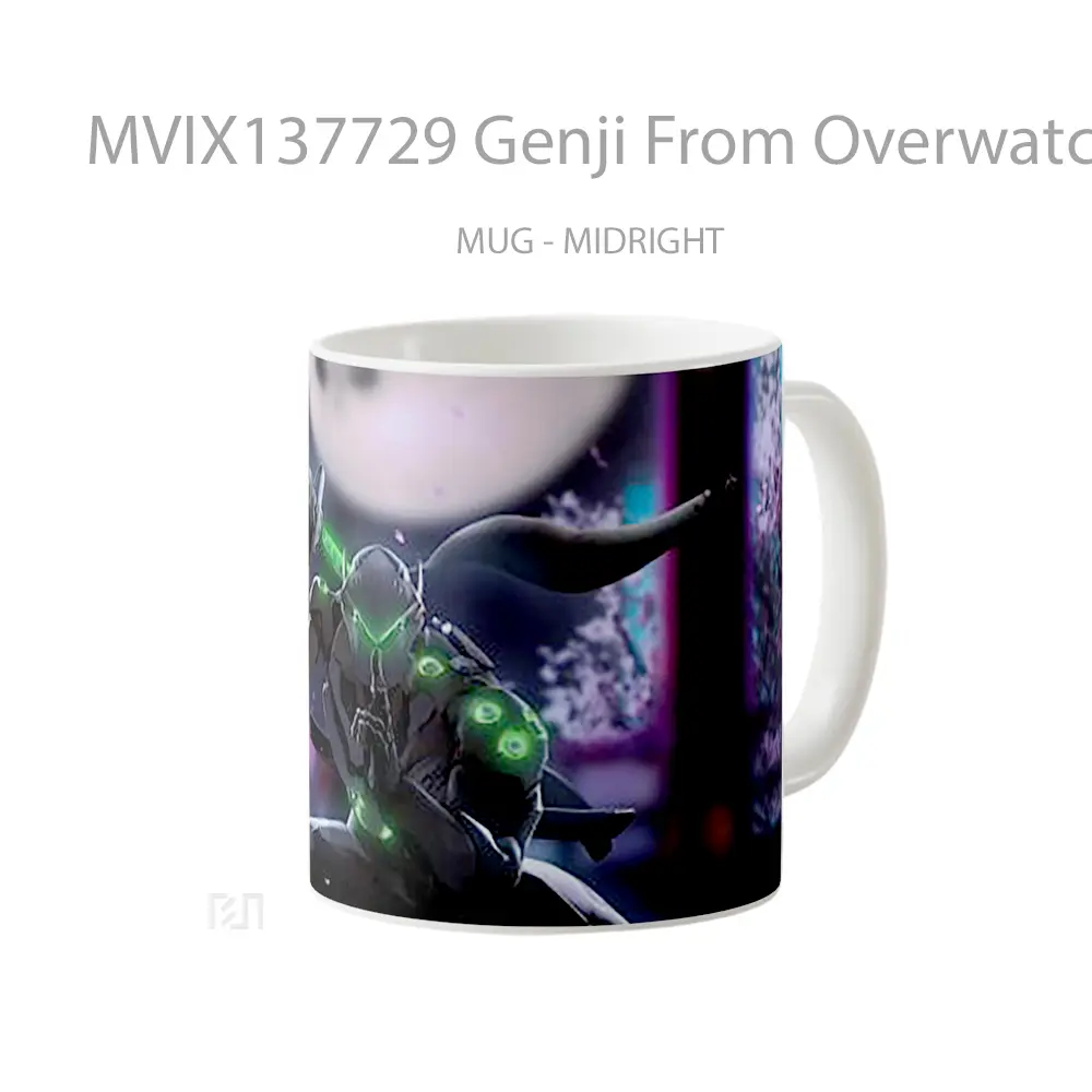 Mug Genji From Overwatch Cangkir Gamer - All-side / Desain