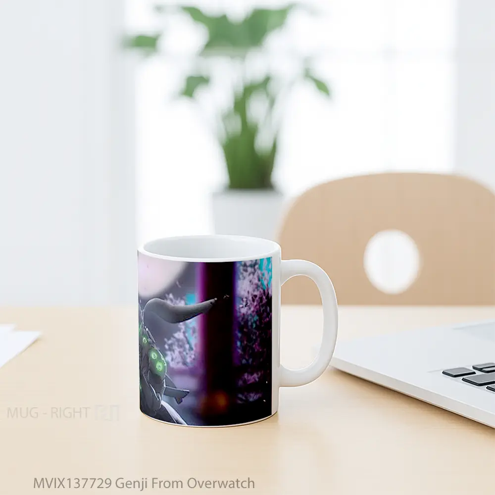 Mug Genji From Overwatch Cangkir Gamer - All-side / Desain