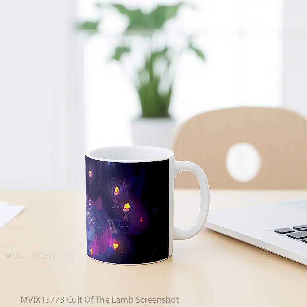 Mug Cult Of The Lamb Screenshot Gelas Keramik Unik - All-side / Desain