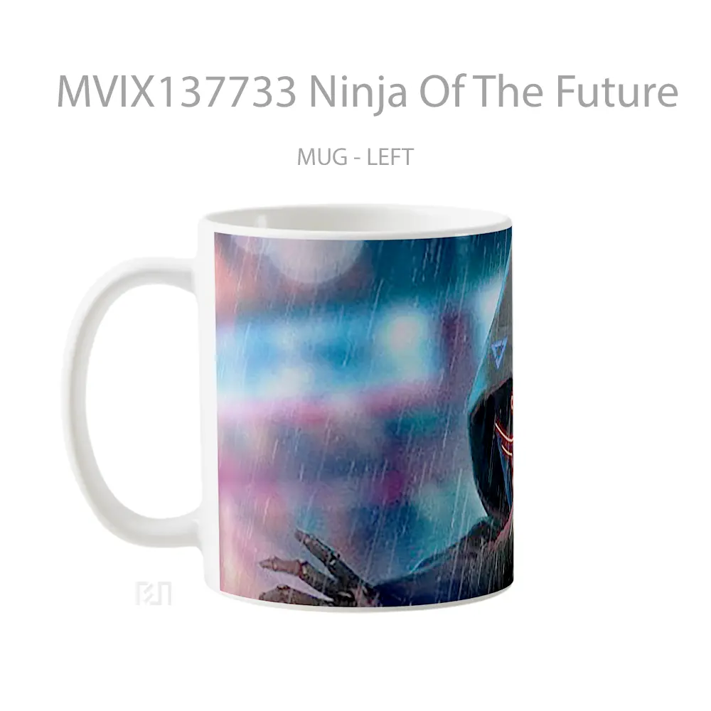 Mug Ninja Of The Future Gelas Keramik Unik - All-side / Desain