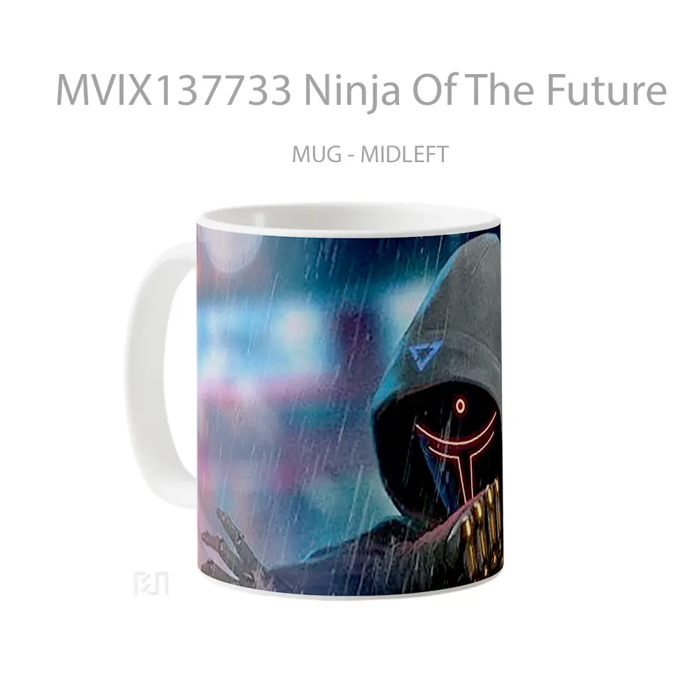 Mug Ninja Of The Future Gelas Keramik Unik - All-side / Desain
