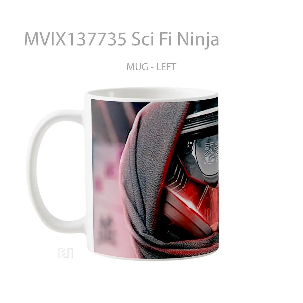 Mug Sci Fi Ninja Gelas Keramik Unik - All-side / Desain