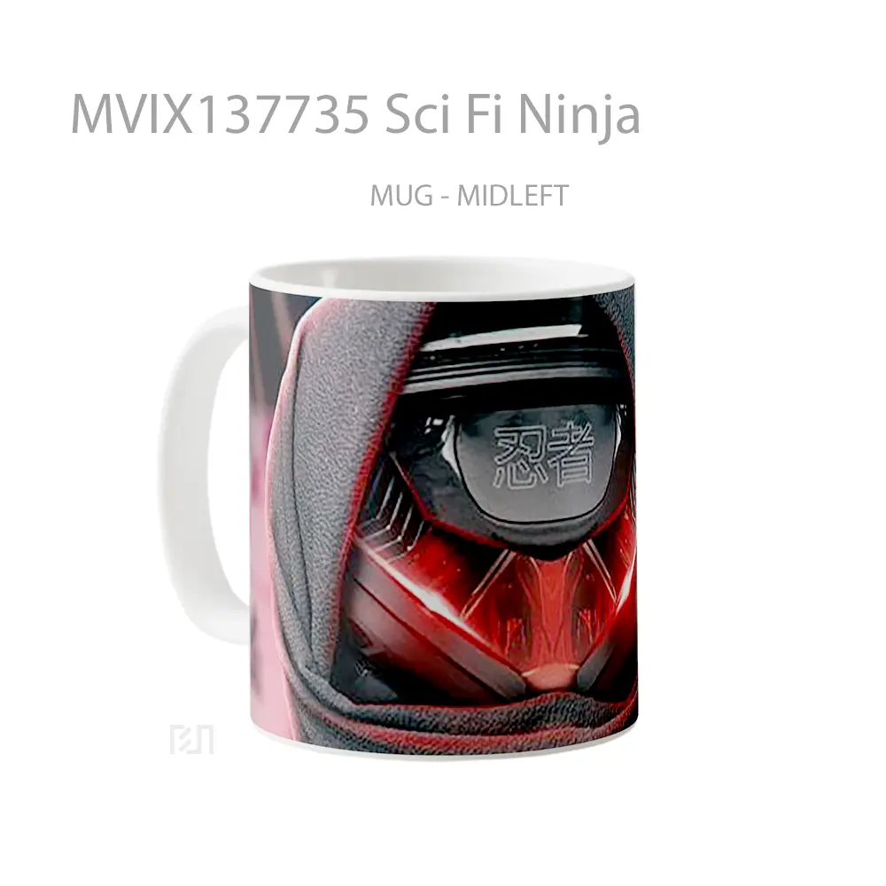 Mug Sci Fi Ninja Gelas Keramik Unik - All-side / Desain