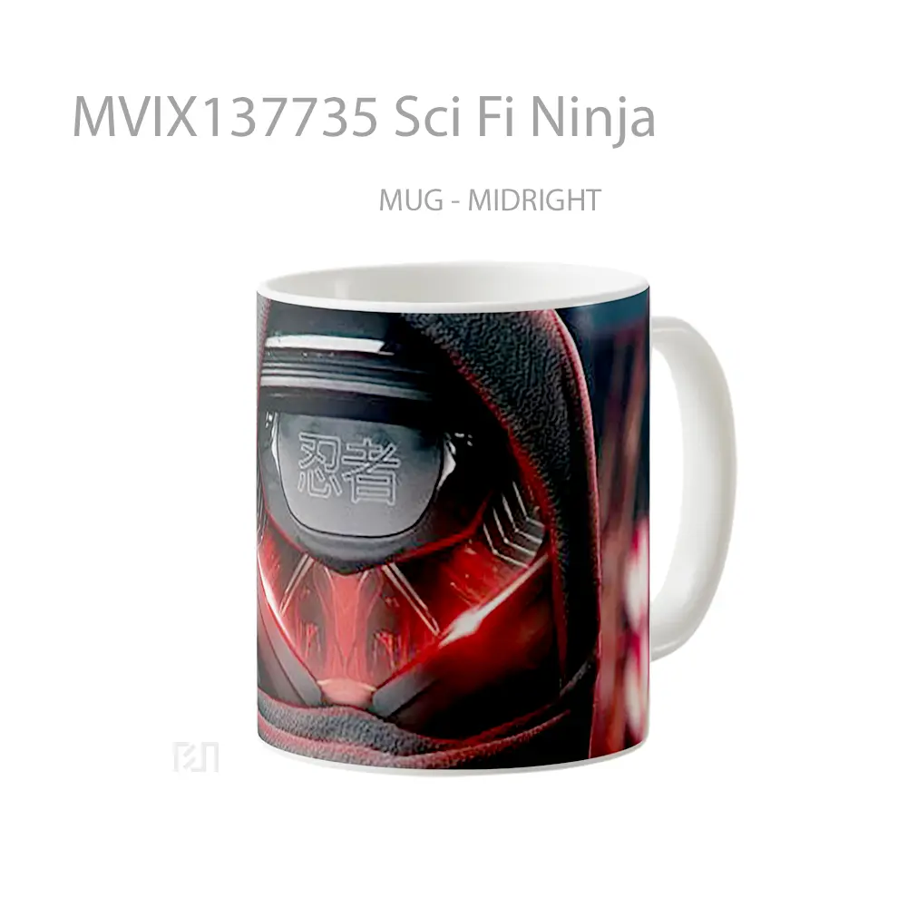 Mug Sci Fi Ninja Gelas Keramik Unik - All-side / Desain