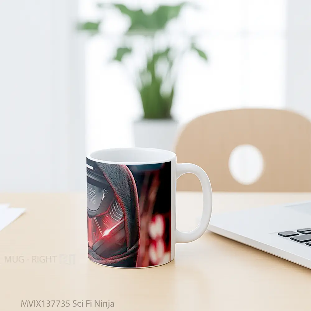 Mug Sci Fi Ninja Gelas Keramik Unik - All-side / Desain