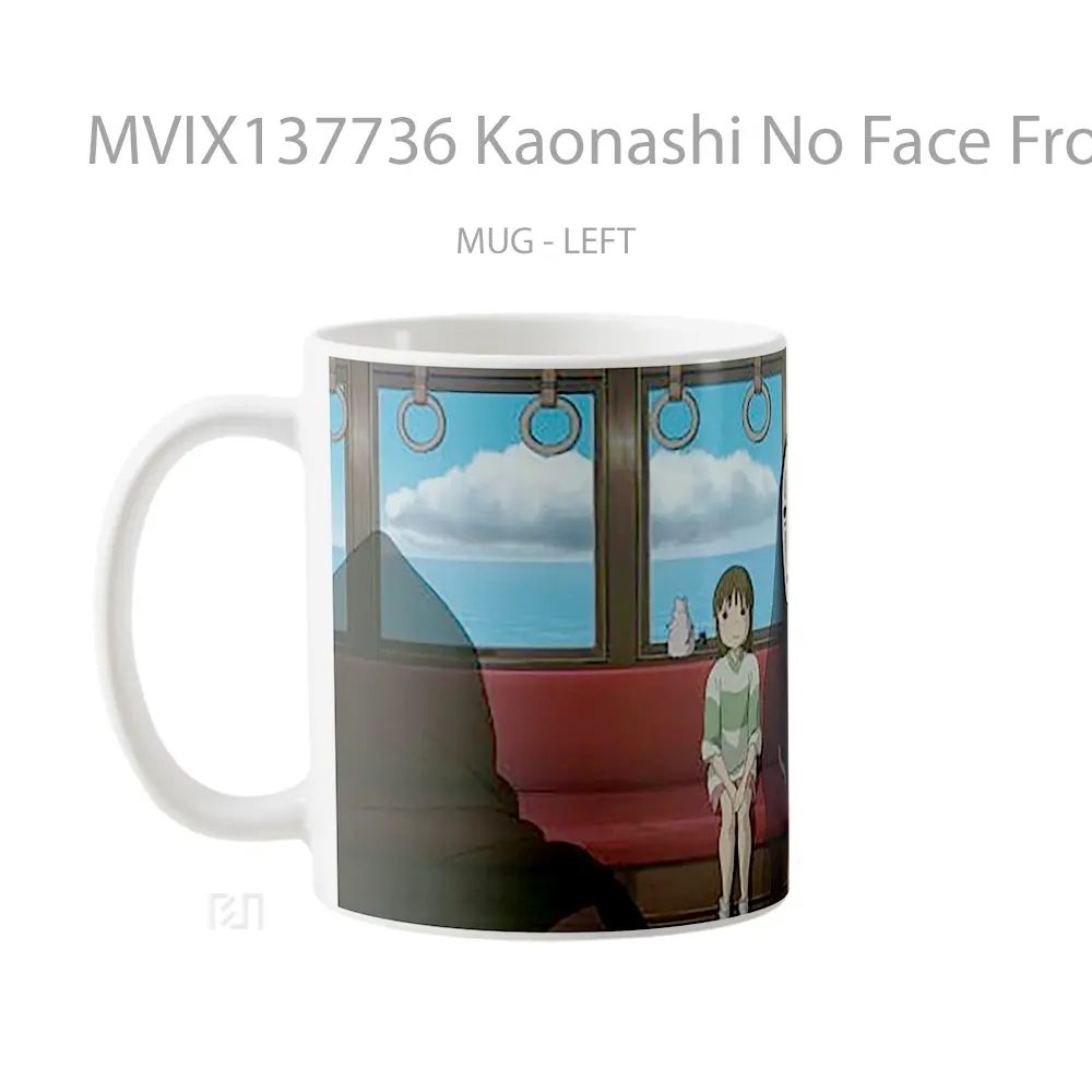 Mug Kaonashi No Face From Spirited Away Movie Gelas Keramik Unik - All-side / Desain