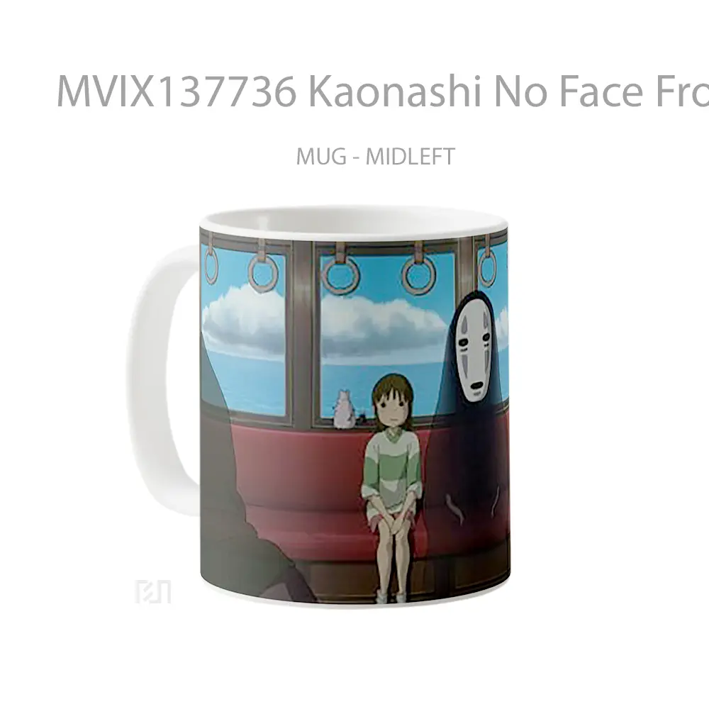 Mug Kaonashi No Face From Spirited Away Movie Gelas Keramik Unik - All-side / Desain