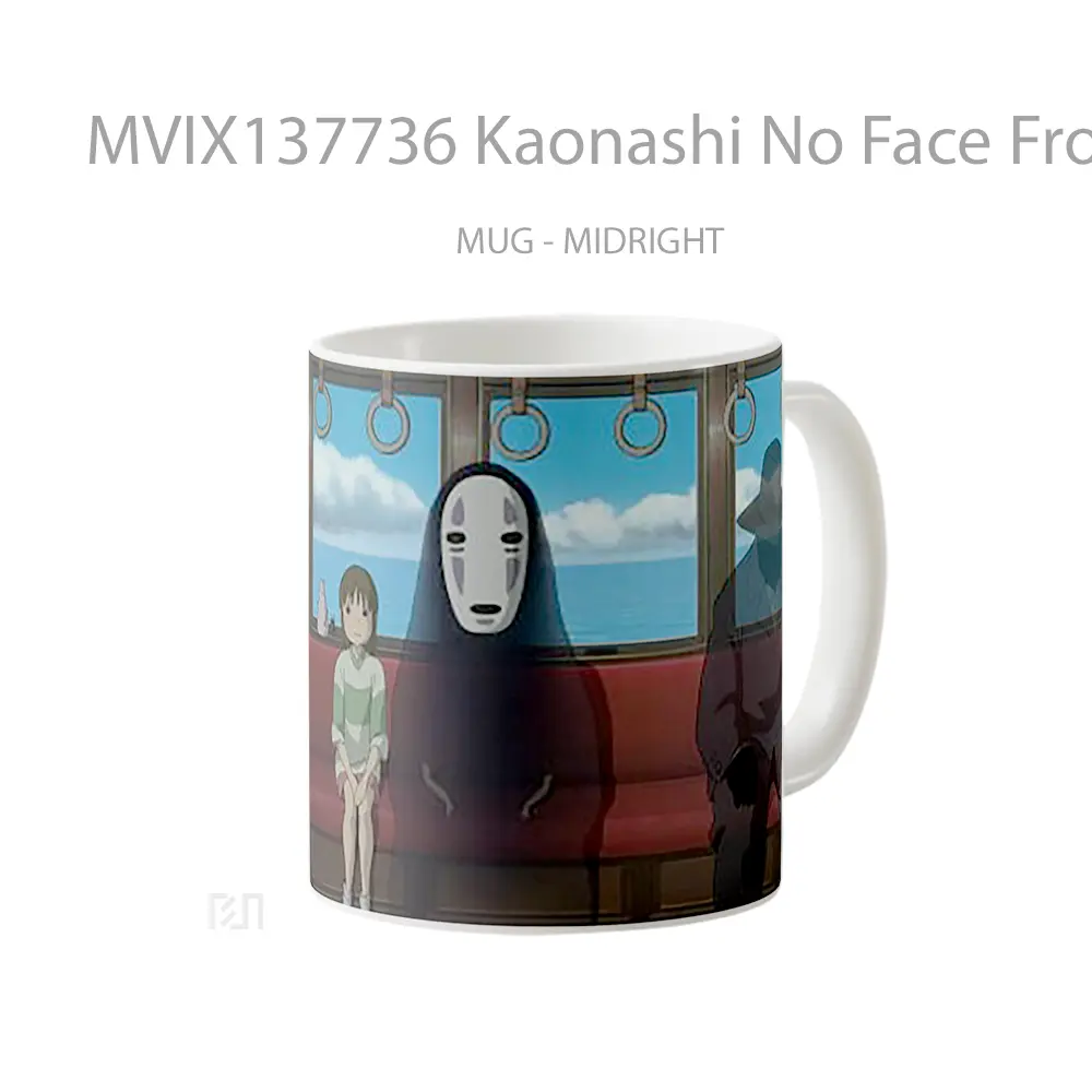 Mug Kaonashi No Face From Spirited Away Movie Gelas Keramik Unik - All-side / Desain
